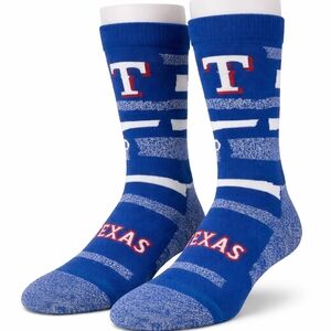 Stance Blue Texas Rangers Men's Socks, MLB, Size L 9-13 Combed Cotton Blend Crew